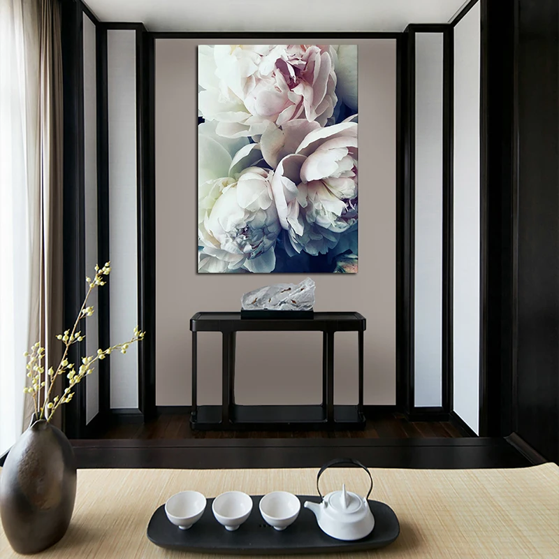 Плакаты и принты цветущих лепестков природный Цветочный пейзаж холщовая