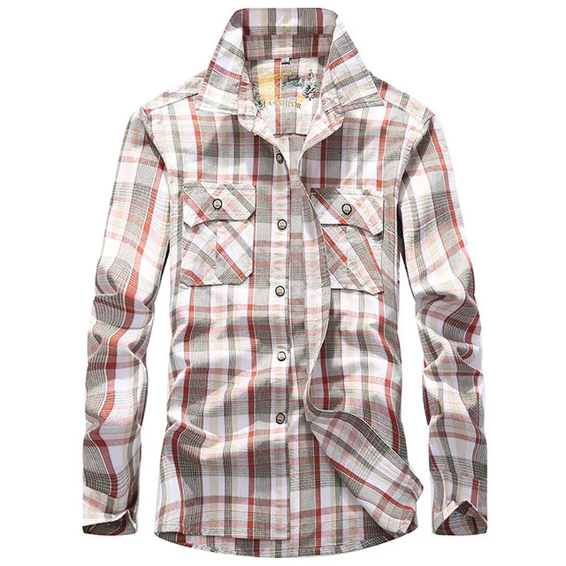 Men's Plaid Shirt Fashionable Vintage 2022 Spring Casual Long Sleeve Shirts Big Size Forluxury Striped Cardigan Social Shirts  