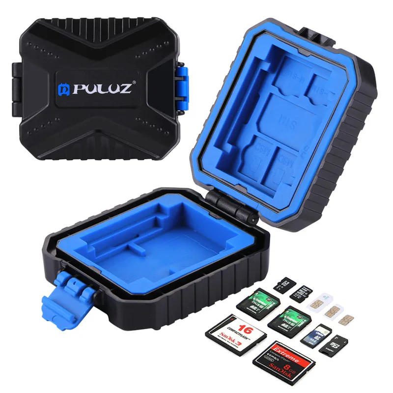 WaterProof 11 in 1 Memory Card Case for 3SIM + 2XQD 2CF 2TF 2SD Storage Box SIM XQD CF TF SD Cards | Электроника