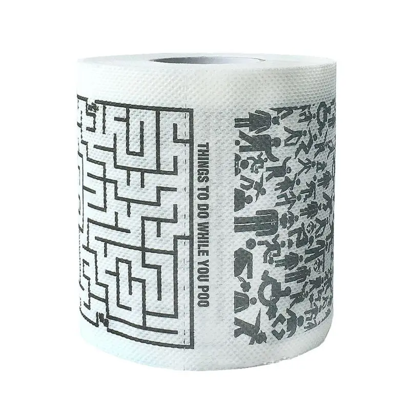 1 рулон забавная напечатанная туалетная бумага 2 слойная неароматизированная