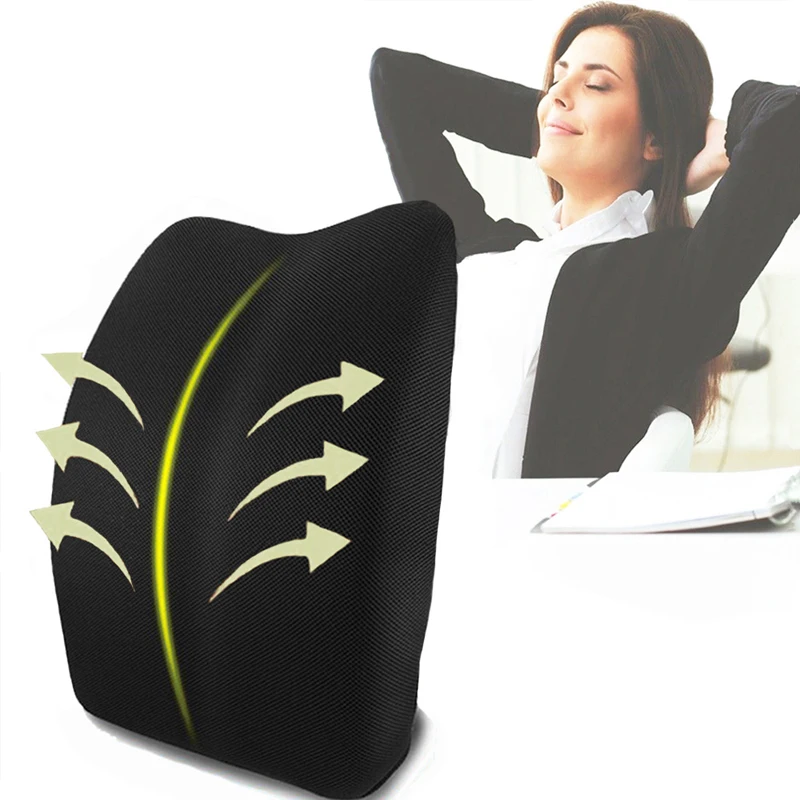 

Memory Foam Cushion for Back Support Lumbar Support for Office Chair Lower BackPain Relief Backrest for Home Office