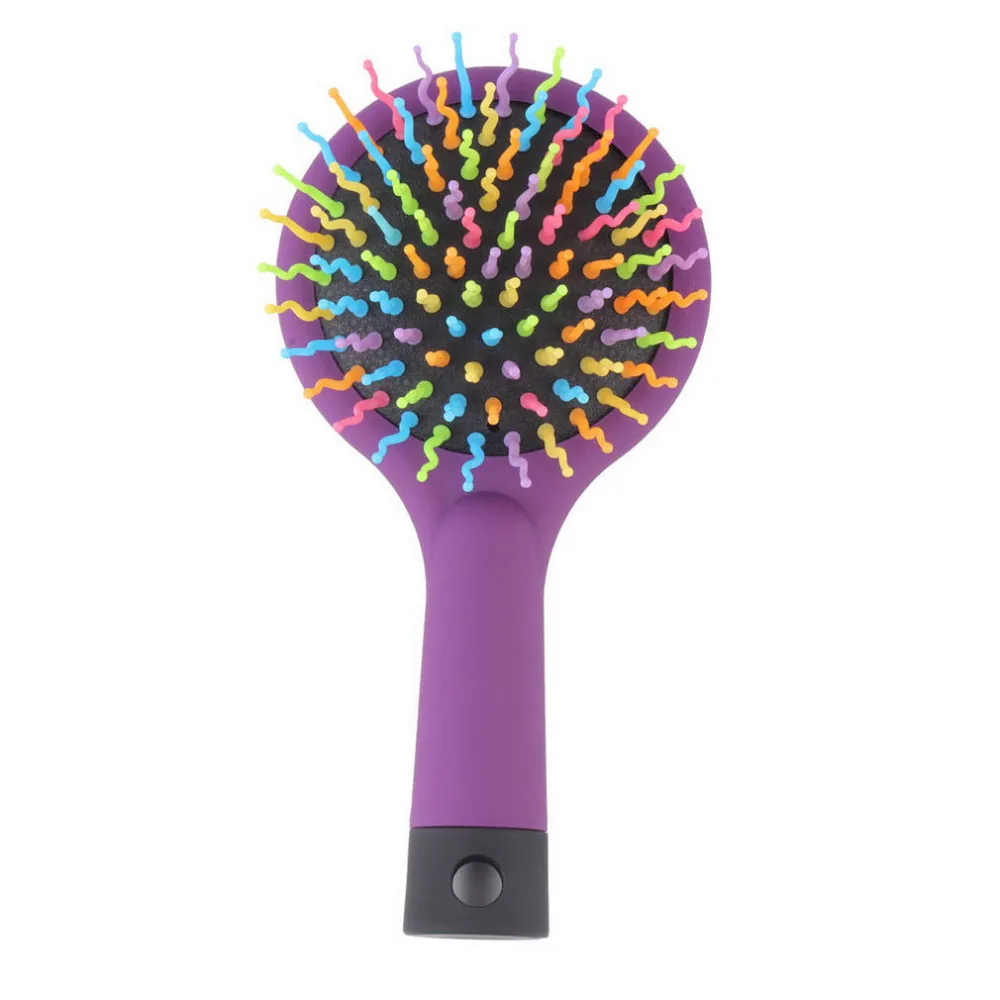 1Ps Colorful Comb Portable Hair Rainbow Volume Styling Tools Anti-static Head Massager Hairbrush 5 Color | Красота и здоровье
