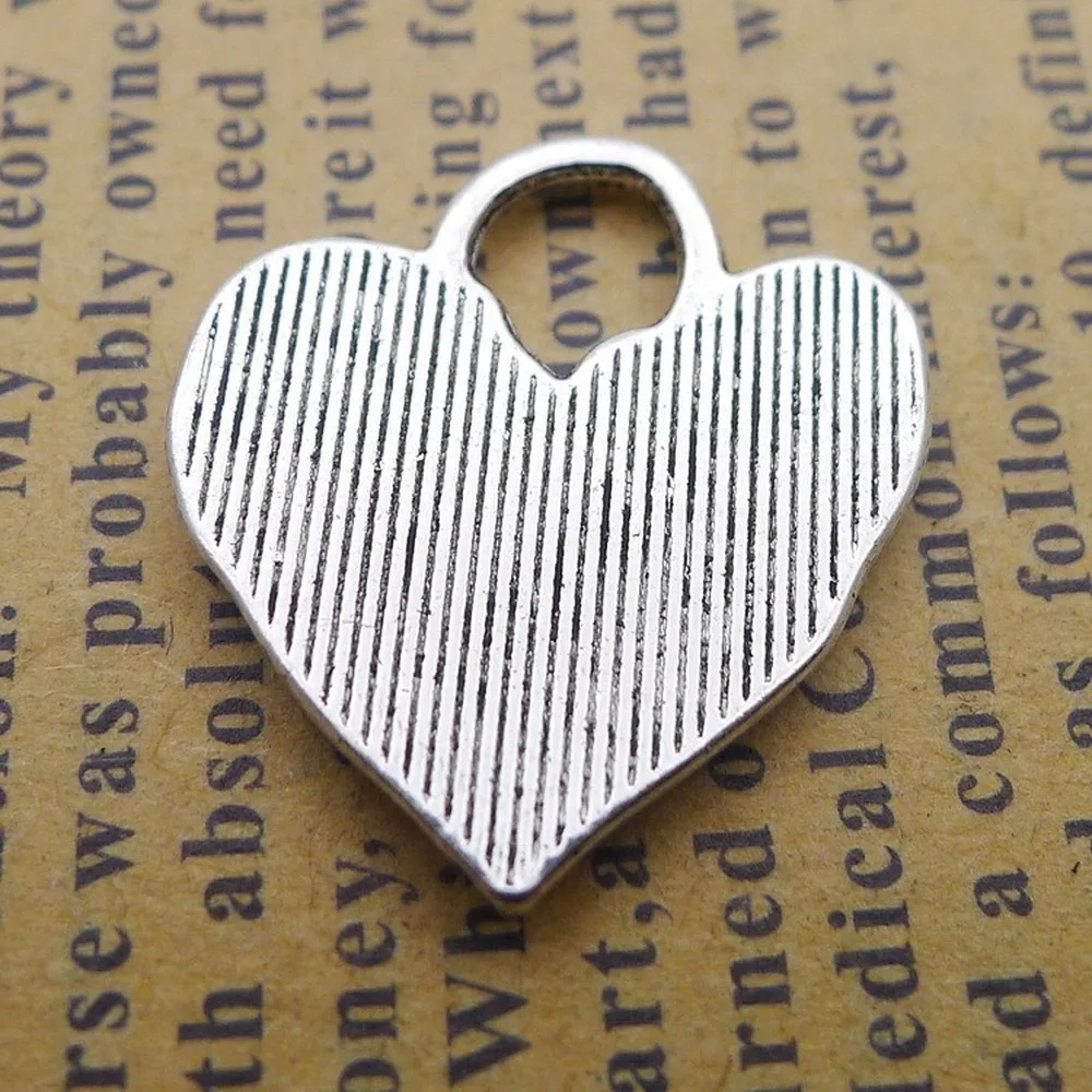 

100pcs Heart Tree Charms 20mm x 20mm DIY Jewelry Making Pendant antique silver color