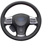 Сшитые вручную Черные искусственные кожаные фотообои для Subaru Forester 2013-2015 Legacy 2013-2014 Outback 2013-2014