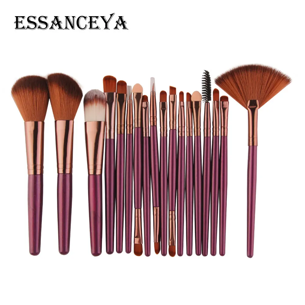 ESSANCEYA 6-18Pcs Makeup Brushes Set Foundation Powder Blush Eyeshadow Eyeliner Lip Cosmetic Beauty Make up Kit Tools | Красота и