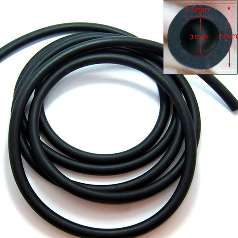 2m x 3mm x 6mm General auto wipers water pipe water spray nozzle connecting tube rubber hose plumbing hoses for car