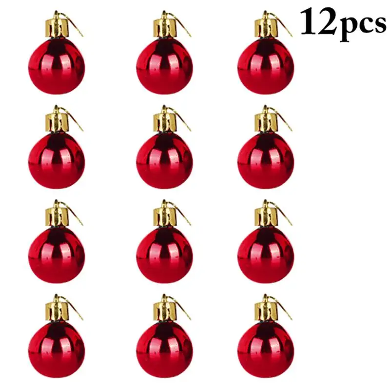 12Pcs/Set Christmas Ball Ornament Shiny Xmas Tree Decoration Accessories Hanging DIY Party Decor For Home Store - купить по выгодной