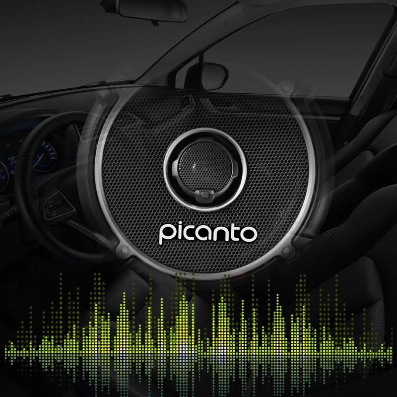 10 шт. 3D алюминиевый динамик стерео значок эмблема наклейка для KIA Picanto 2017 2018 2019