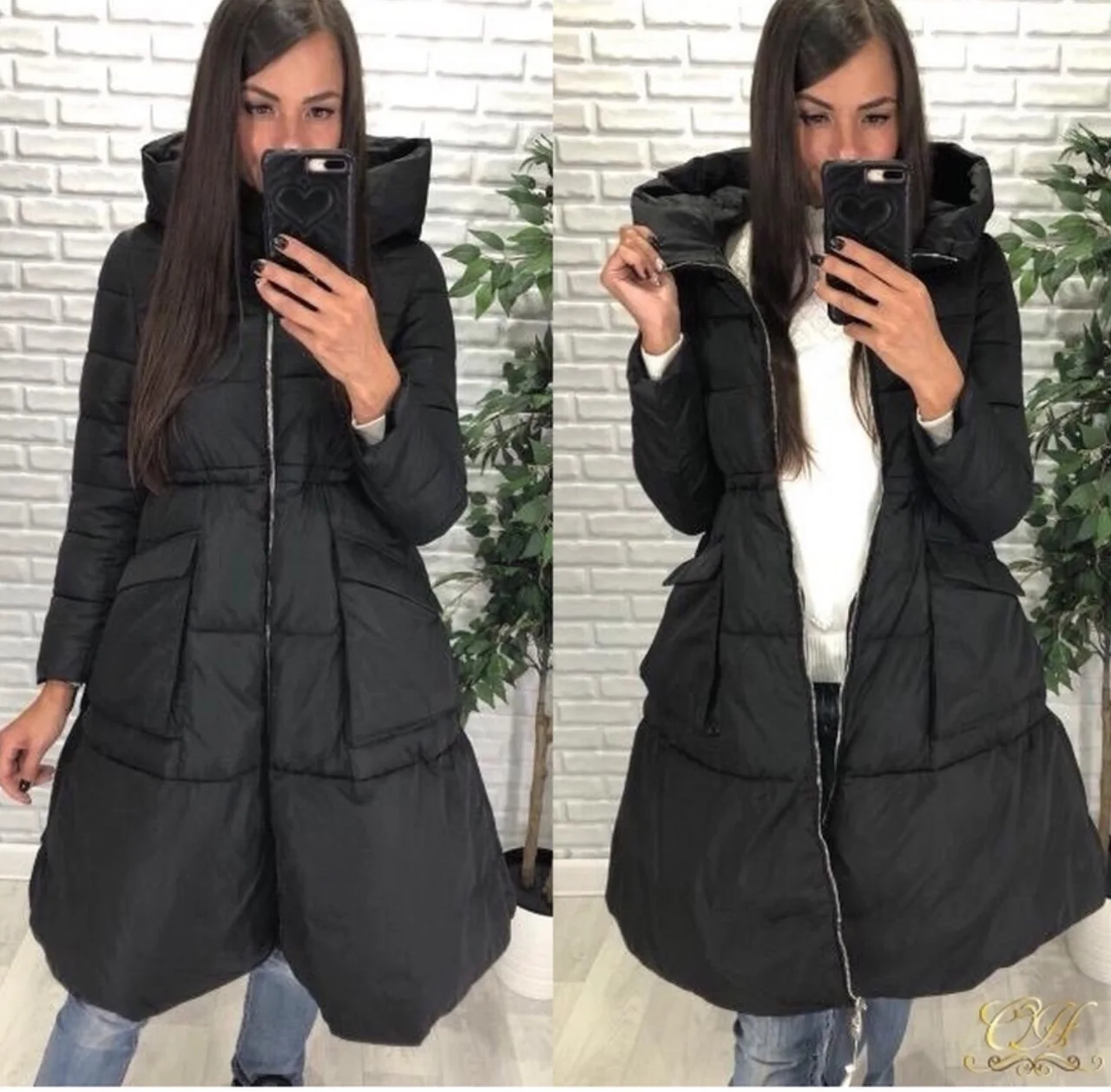 

New winter hooded women's cotton padded jacket Cotton padded jacket for women in winter