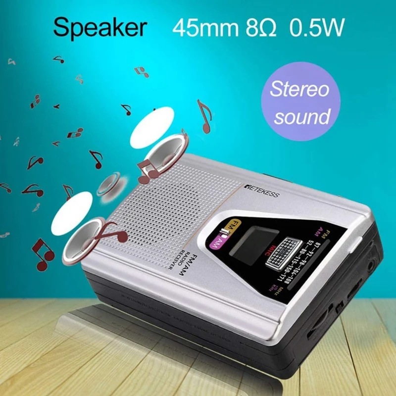 TR620 FM AM Portable Radio with Cassette Playback Voice Recorder and Tape Loop Mode Switch | Электроника