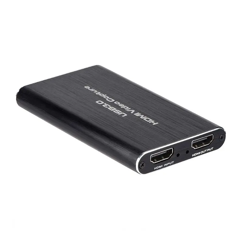

USB3.0 4K HDMI Video Capture HDMI to USB Video Capture Card Dongle Live Stream Broadcast Device Black