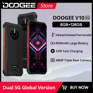 doogee v10 dual 5g global version rugged phone battery 48mp rear camera 6 39dotdisplay 33w fast charging 8500mah smartphone nfc free global shipping