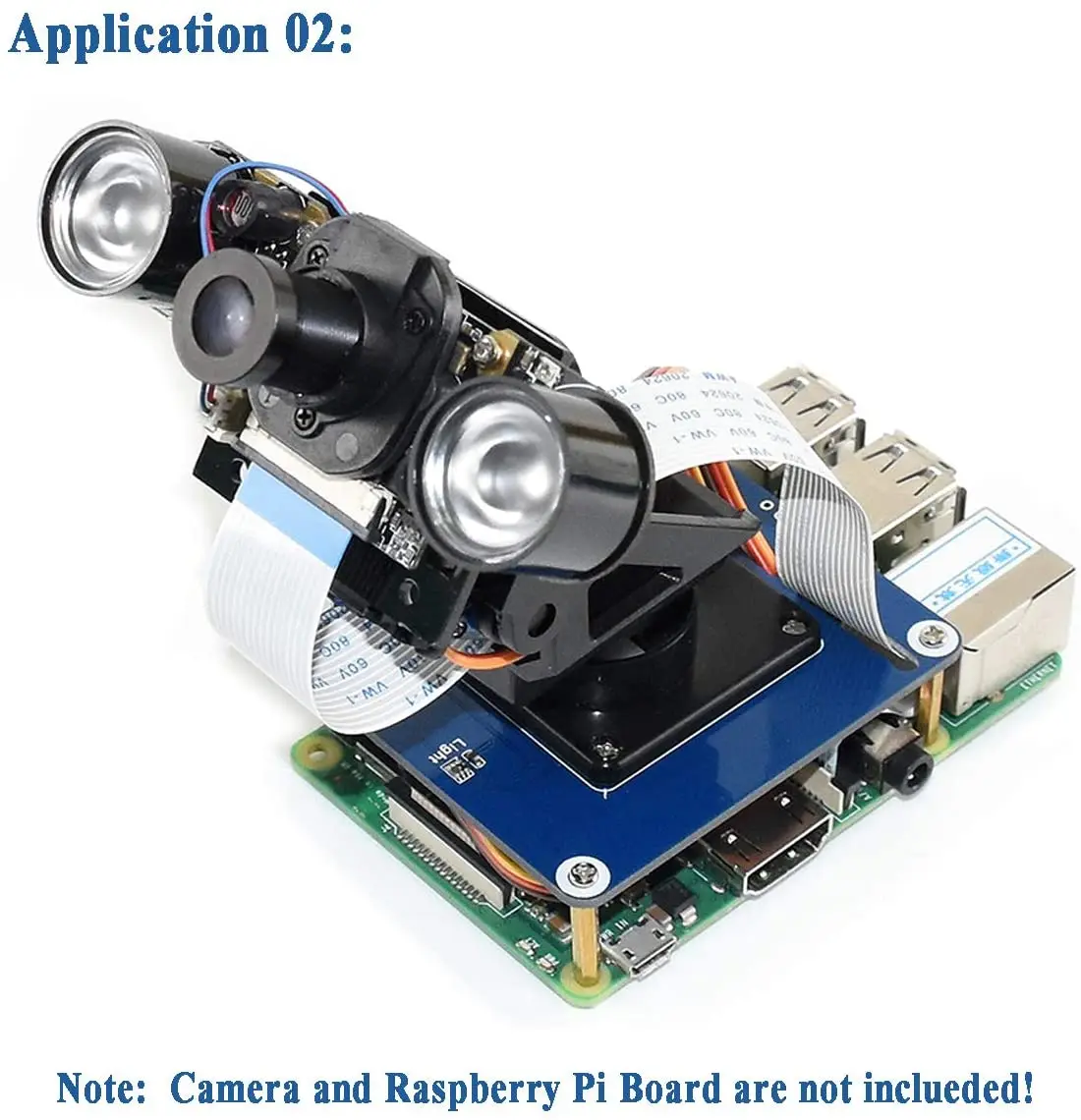 Контроллер серводвигателя Raspberry Pi 4B PWM Kit 2 DOF шапочка с панорамированием и