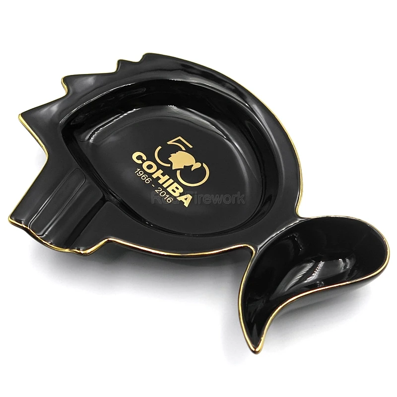 COHIBA 50th классический юбилей изящный фарфоровый пепельница для сигарет с одним