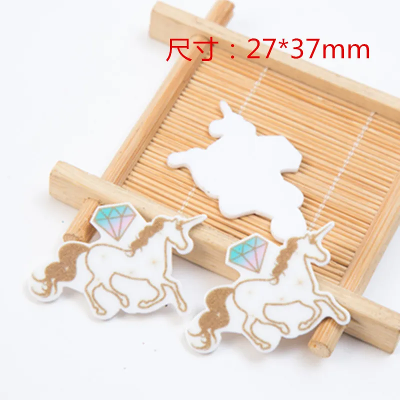 Плоский планарный полимер единорог смола для рукоделия изготовления ювелирных