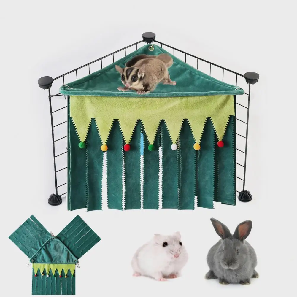 

Гамак для хомяка, мягкая спальная кровать для домашних животных, трехсторонняя кисточка, укрытие для домашних животных, дышащая маленькая у...