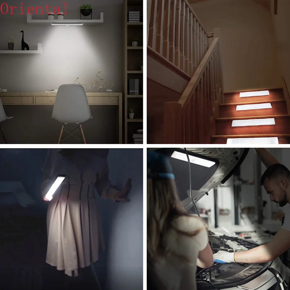 

Motion Sensor Cabinet Kitchen Light Rechargeable Magnetic 24 40 60 LED Motion Sensor Wall Lights for Bedroom Closet Wardrobe