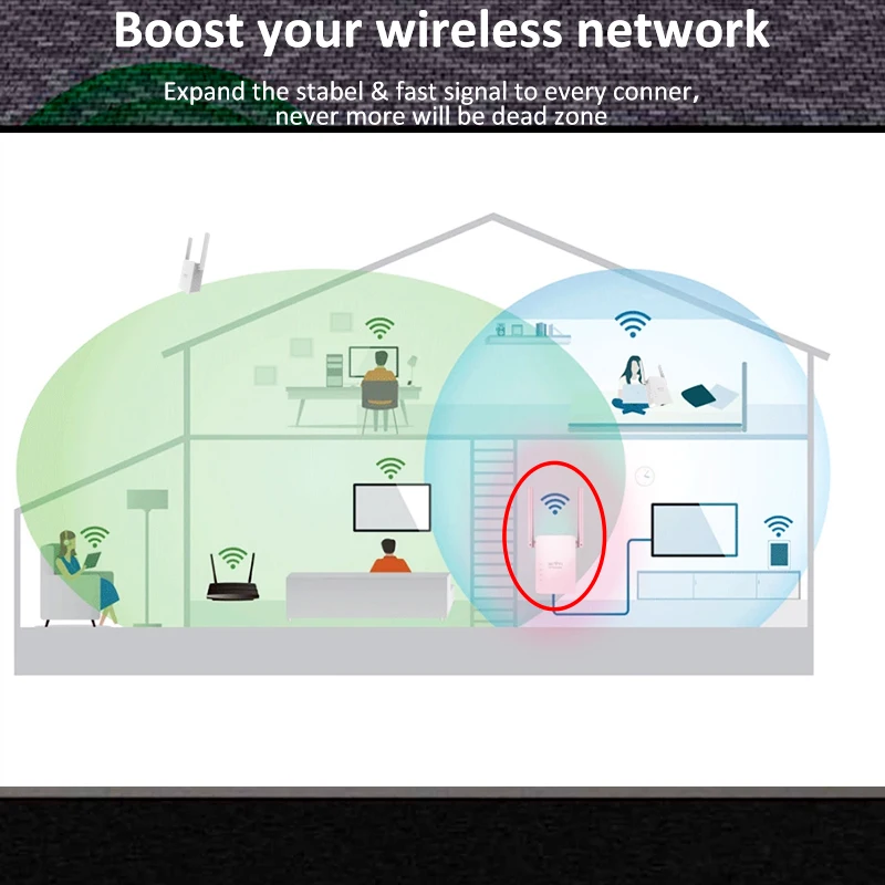 wifi router repeater wireless wi-fi 802.11n 5p 300mbps 2.4g firewall extender repetidor booster for xiaomi wi fi wifi versterker