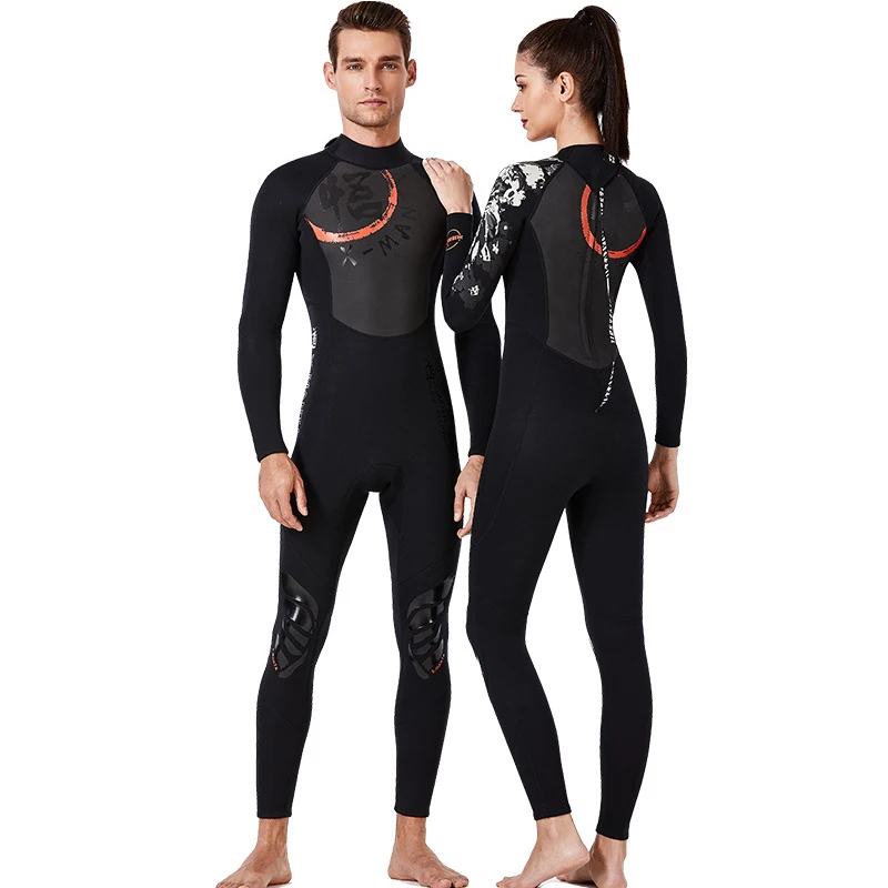 

1.5MM Neoprene Wetsuits Men Women With Shark Skin Patchwork Fullbody Diving Suit for Scuba Snorkeling Surfing Diving Sailing