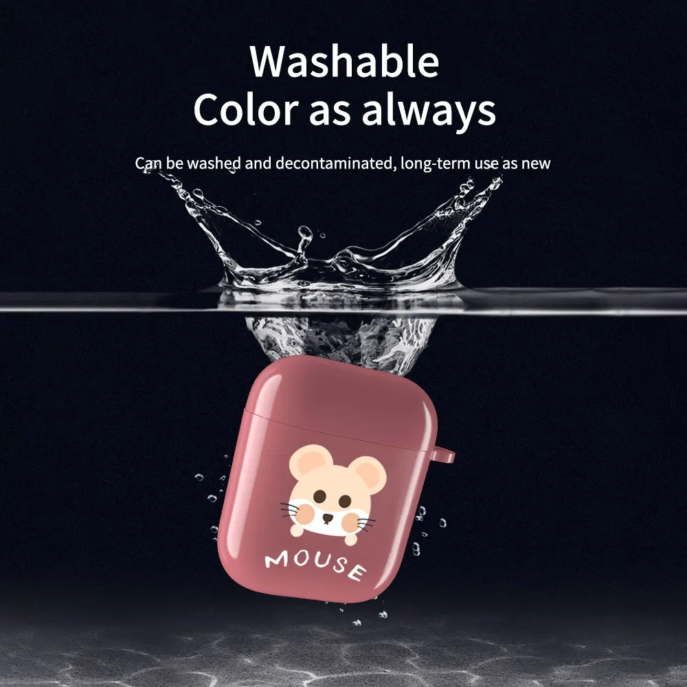 Cute Animal Case For AirPods 2 1 Wireless Bluetooth Earphone Apple Airpods Monkey Dragon Rabbit Cover Box | Электроника