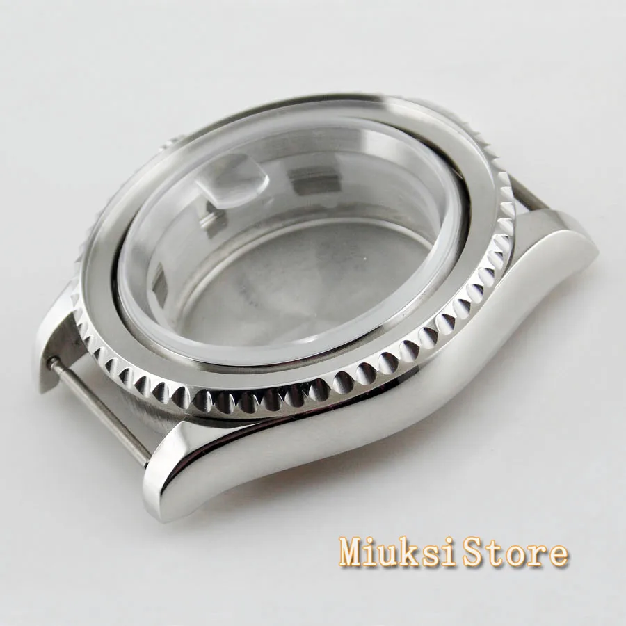 Чехол для часов из полированной нержавеющей стали с сапфировым стеклом 40 мм