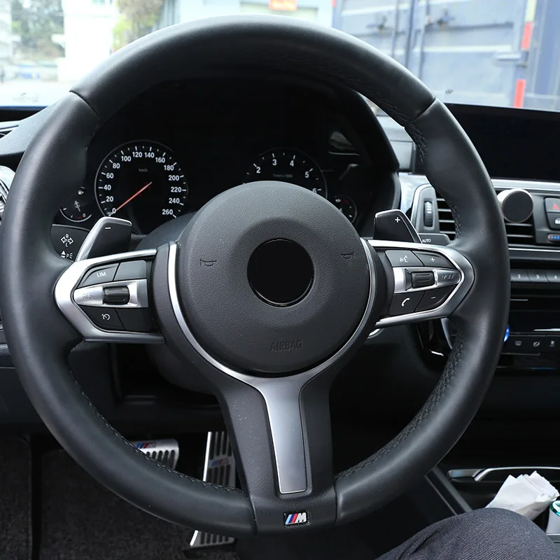 

2 pcs Car Steering Wheel button Stickers For BMW M-SportF20 F21 F22 F23 F30 F34 F32 F33 F36 F39 F15 F16 F80 Car Styling