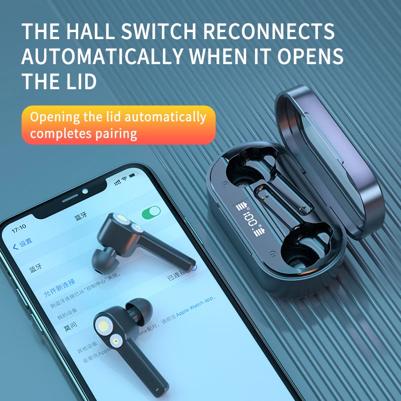Беспроводная bluetooth-гарнитура tws высококачественные музыкальные басовые наушники