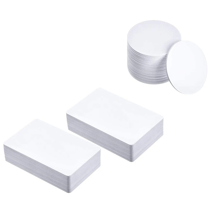 

Top Deals 50 Pcs Round And Square NFC Electronic Tags NTAG215 Standard White Card For Smart Phones And Devices That Support NFC