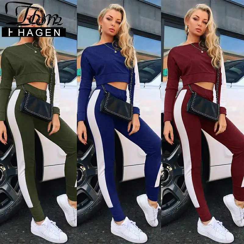 Осенний спортивный костюм для женщин 2020 комплект из двух предметов спортивные