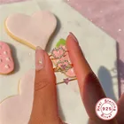 CANNER Свадебные украшения Аксессуары женское кольцо розовый циркон в форме сердца Открытое кольцо для влюбленных пар женские кольца plata 925 ley