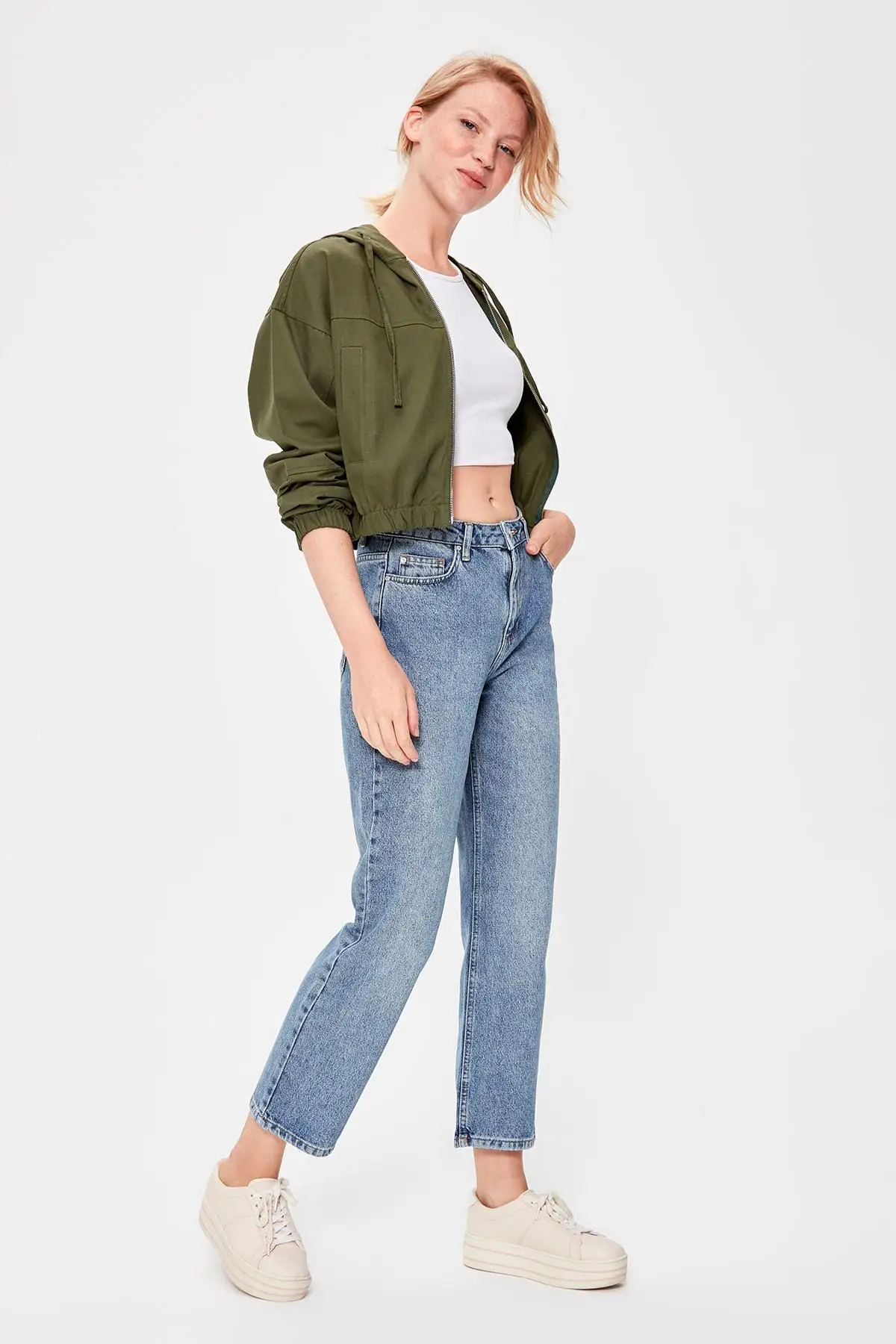 Синие джинсы с высокой талией TWOAW20JE0194 |