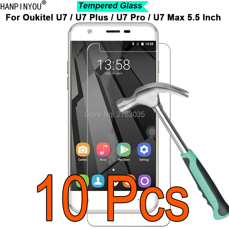 

10 шт./лот для Oukitel U7 / U7 Plus / U7 Pro / U7 Max твердость 9H 2.5D Закаленное стекло Защитная пленка для экрана