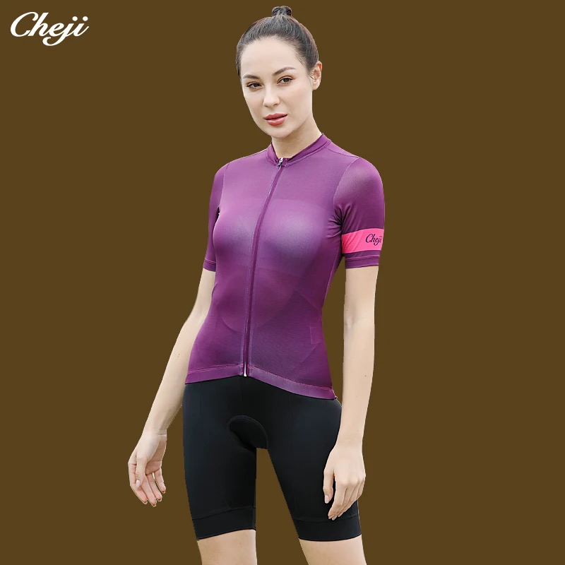 Женская дышащая трикотажная футболка с коротким рукавом|pro team cycling clothing|team