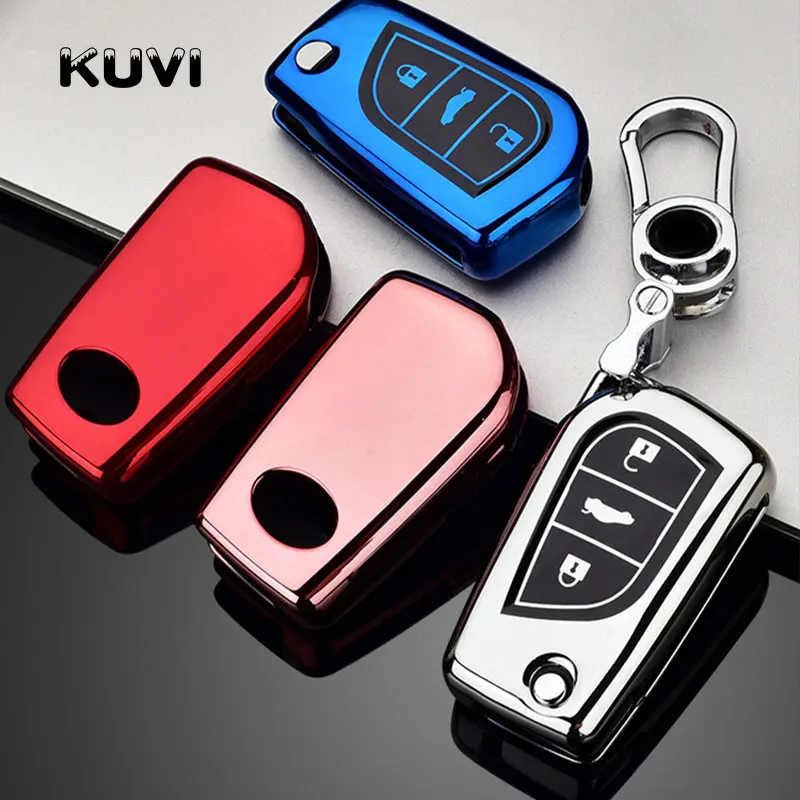 Мягкий чехол для брелка из ТПУ Toyota Auris Corolla Reiz Avensis Verso Yaris Aygo Rav4 Scion TC IM 2015 2016