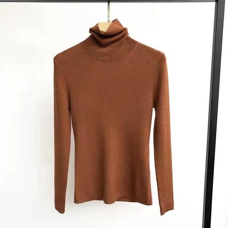 

Wool Turtleneck Temperament Commuter Knit Turtleneck Bottoming Women Sweater