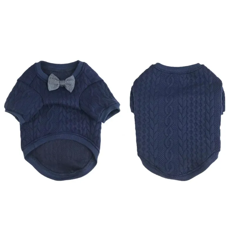 Зимний свитер для собак одежда маленьких щенков вязаный крючком рождественские