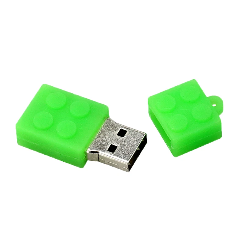 Флешки строительные блоки USB 2,0 Флешка USB флеш-накопитель силиконовая Флешка 4 ГБ 8 ГБ 16 ГБ 32 ГБ детская игрушка память флеш-накопитель