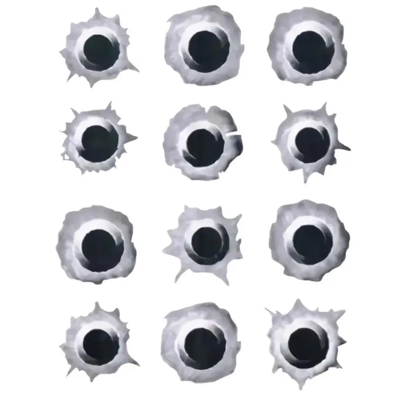 3D пулеобразные наклейки для автомобиля Мотоцикл царапины реалистичные