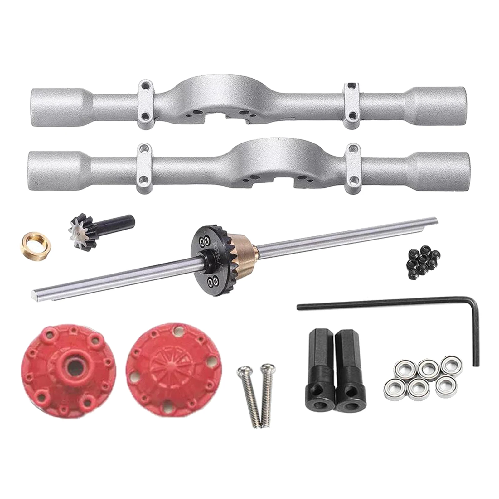 

RC автомобиль модификация апгрейд комплект, металлических обновлений детали задней оси для WPL 1/10 D12