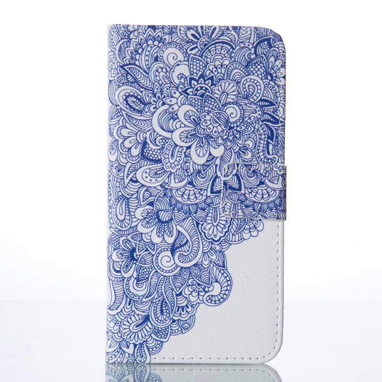 BW porcelain Чехол для samsung GALAXY A5 A7 A510 A710 S3 S4 S5 S6 S7 край S8 плюс бабочка цветок чехол-бумажник с откидной крышкой из искусственной кожи чехол - Цвет: BW porcelain