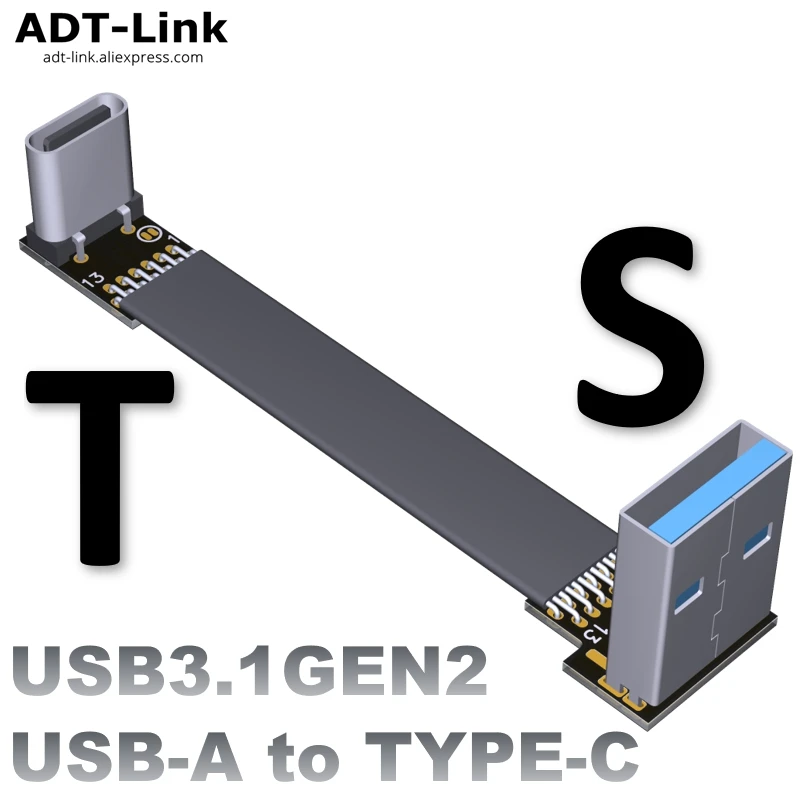 FPV Micro USB 3. 0 Type-c 90 градусов адаптер 5 см-3 1 см FPC плоский кабель шаг 20pin для