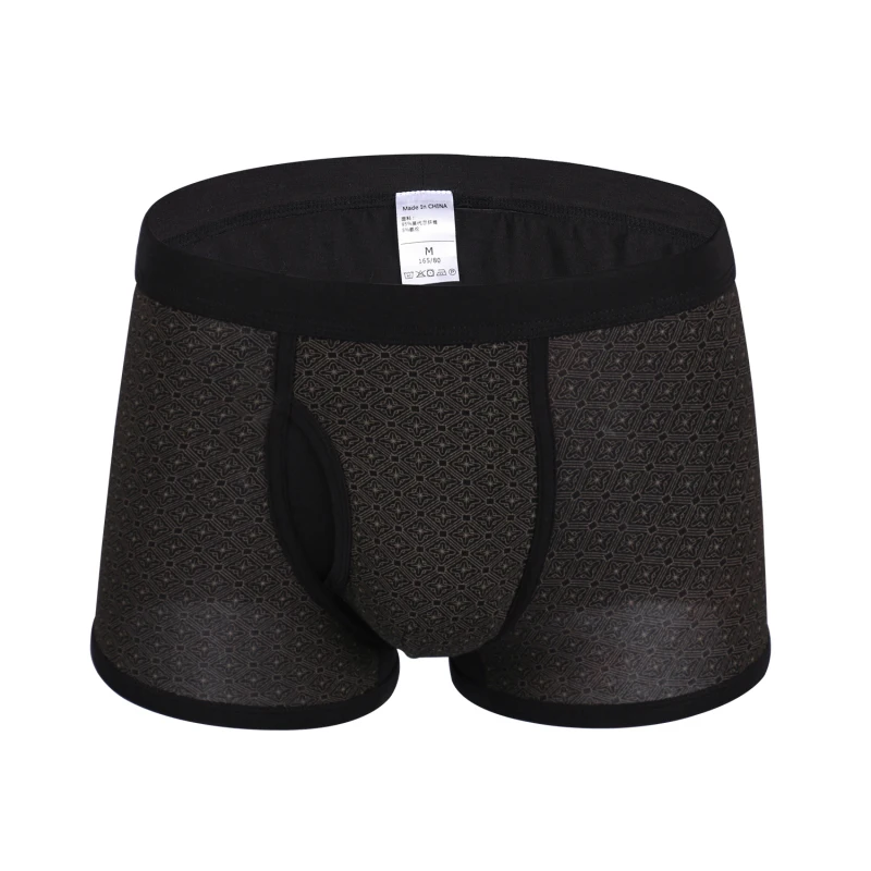 Для мужчин боксеры Шорты боксерские Модальные трусы Ice Silk стрейч трусики дышащие