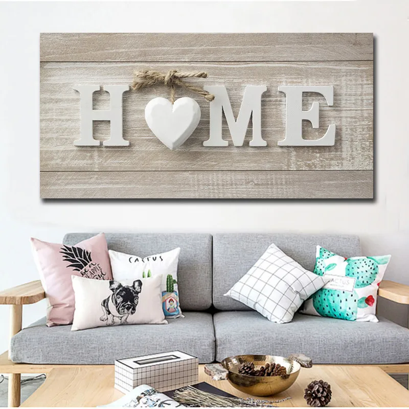 Современная домашняя настенная живопись с одной тумбочкой абстрактная любовь