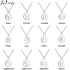 Ожерелье с кулоном двенадцать созвездий цепочка до ключиц ожерелья для женщин ювелирные изделия подарок на день рождения BFF Collier Femme