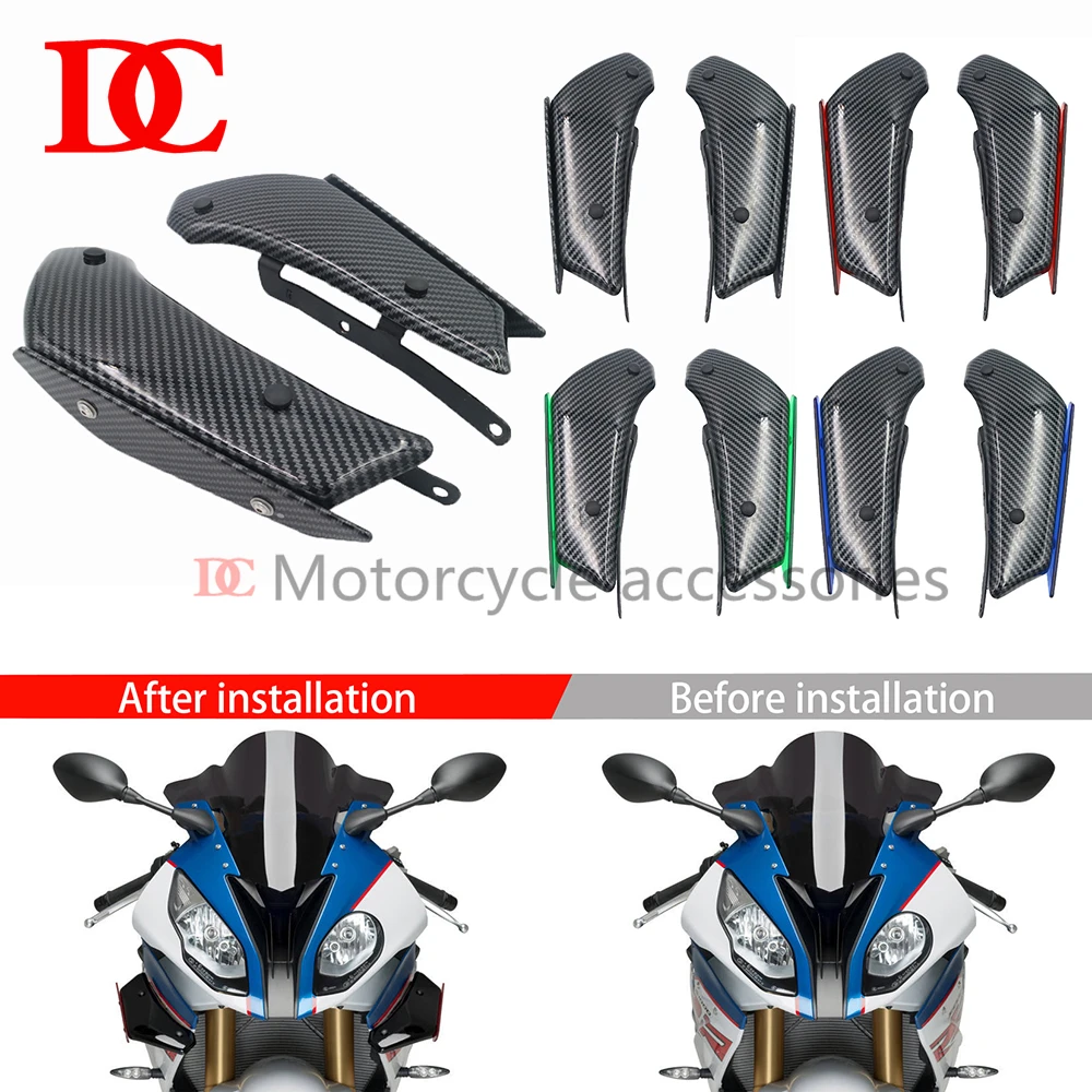 Carbon Fiber For S1000RR 2010 2011 2012 2013 2014 2015 2016 2017 2018 HP4 Aerodynamic Wing Kit Fixed Winglet Fairing Wing