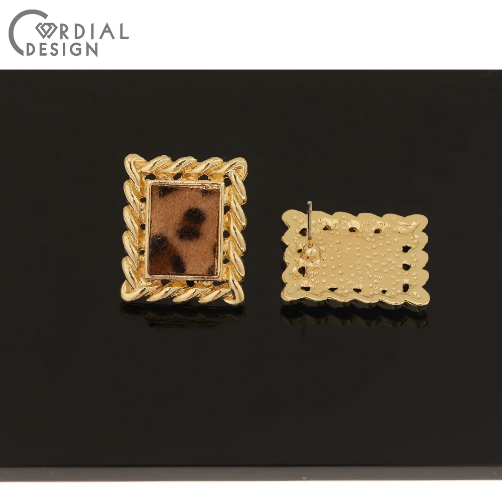 

Cordial Design 50Pcs 18*22MM Jewelry Accessories/Earrings Stud/Leopard Print Effect/DIY Making/Earrings Findings & Components