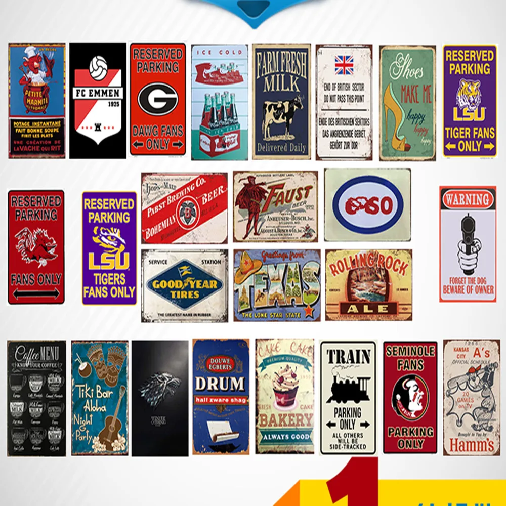 Таблички оптом жестяная вывеска знаменитый бренд значок художественное