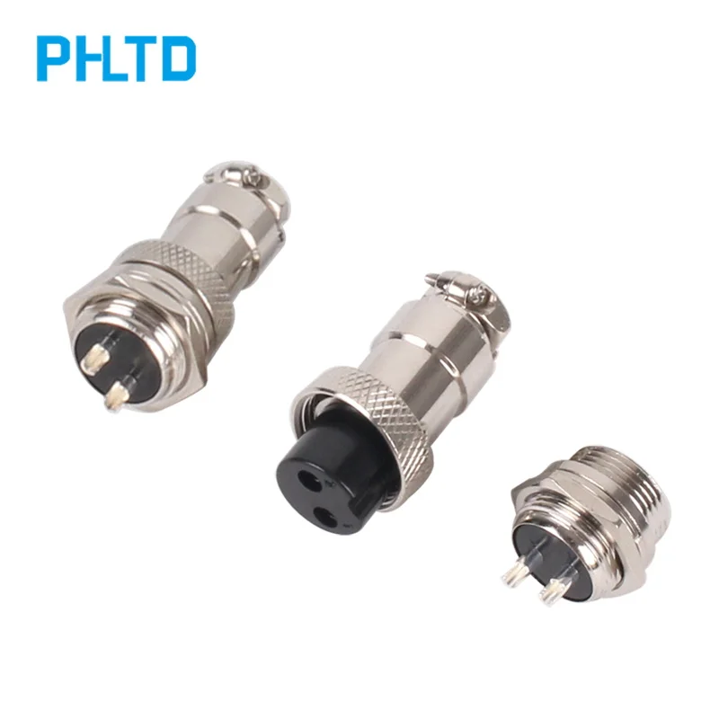 Авиационный штекер GX16 и гнездо металлический разъем для проводной панели 16 мм