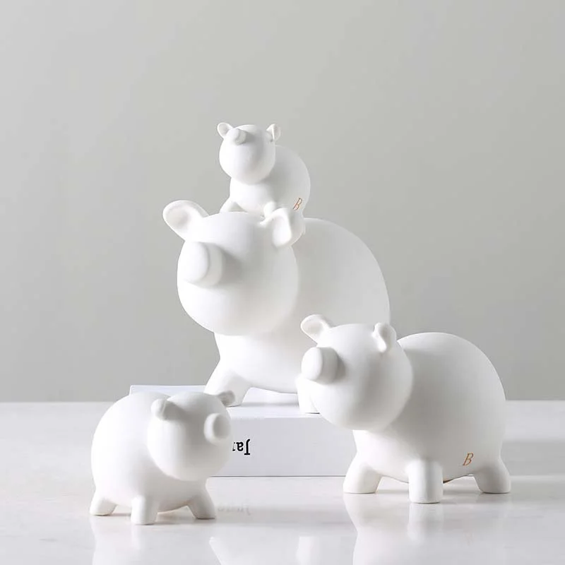 Скандинавская Керамическая скульптура счастливой семьи миниатюрные фигурки