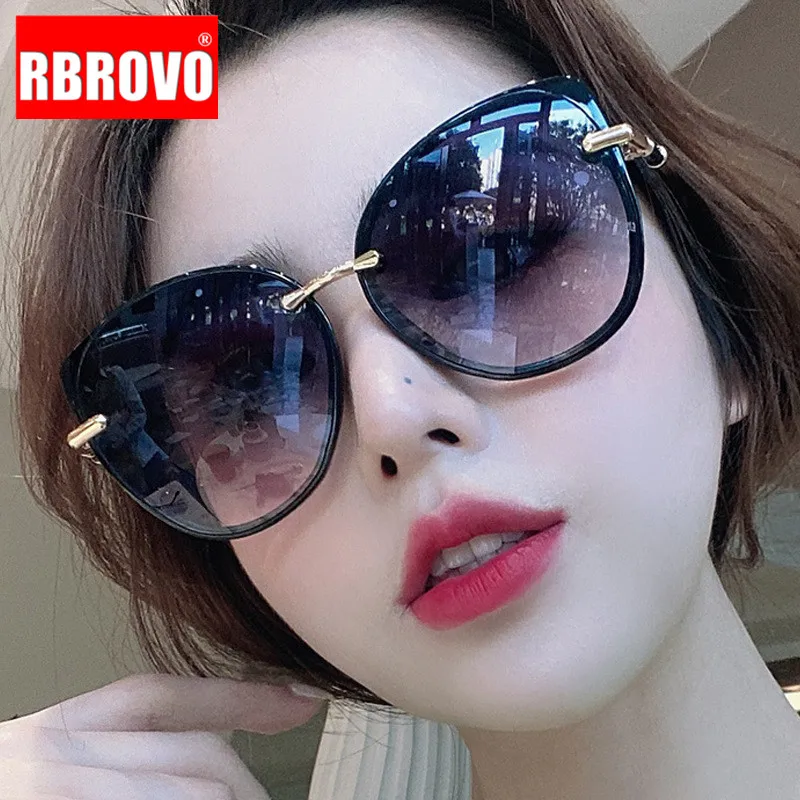 

RBROVO Cat Eye Retro Sunglasses Women Classic Vintage Sunglasses Women Brand Designer Glasses for Women Luxury Oculos De Sol